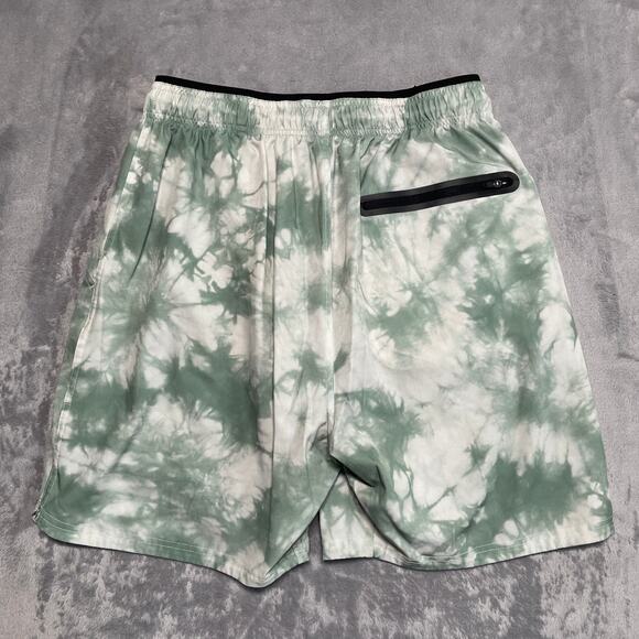 Bylt Active Short Men XL Green Tie Dye Lined Activewear Gym Training Workout Run - Picture 2 of 9